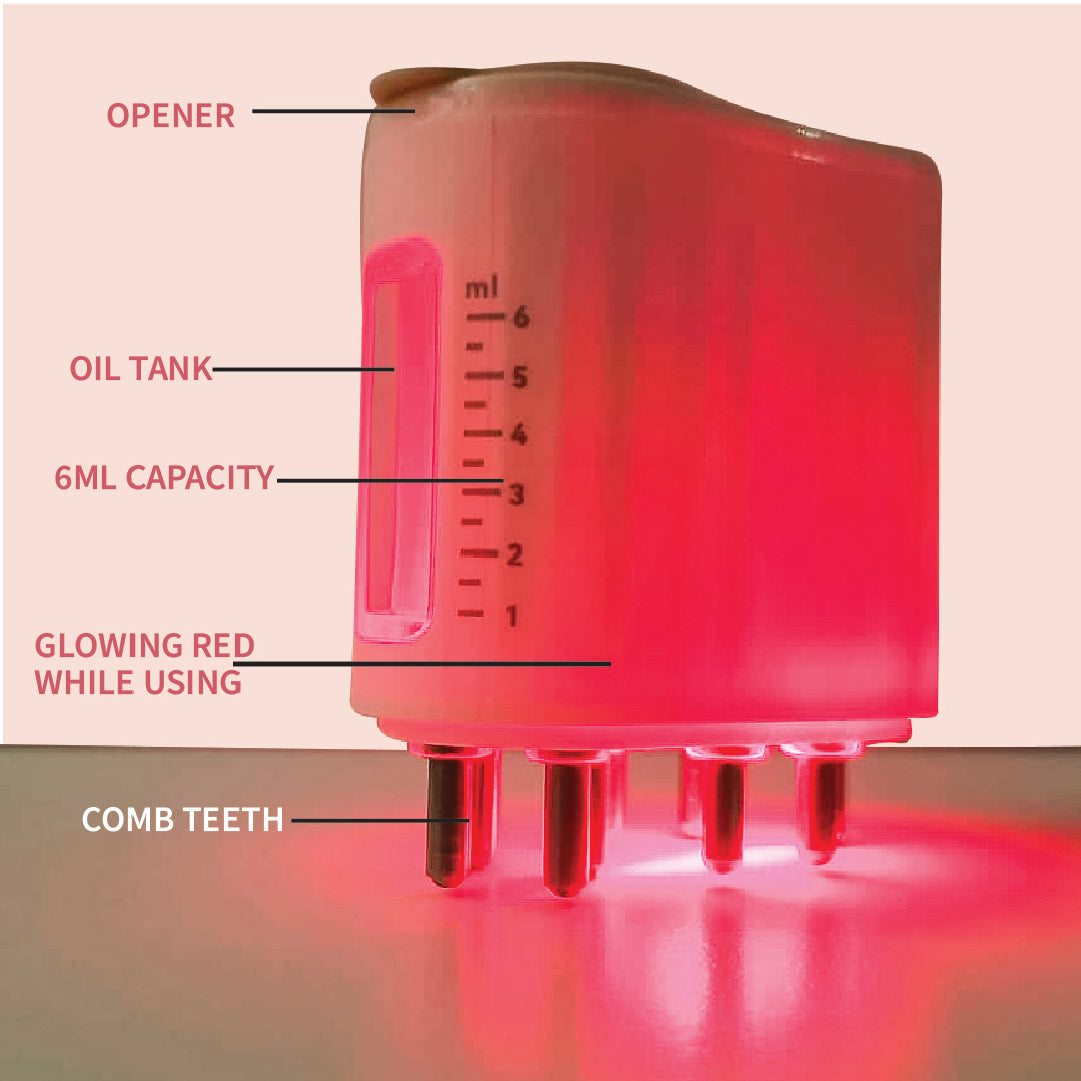 Feelflex™- Red Light Therapy Electric Scalp Massager & Hair Oil Applicator