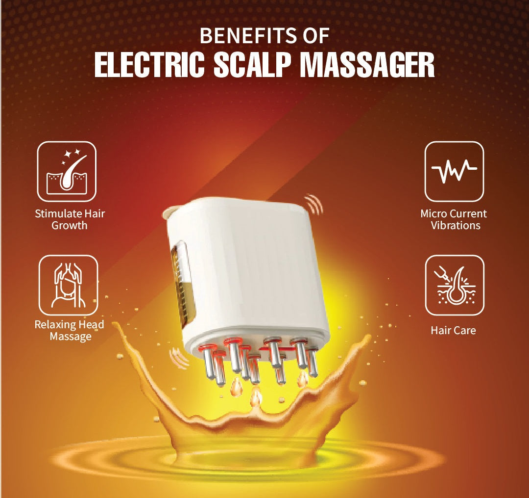 Feelflex™- Red Light Therapy Electric Scalp Massager & Hair Oil Applicator