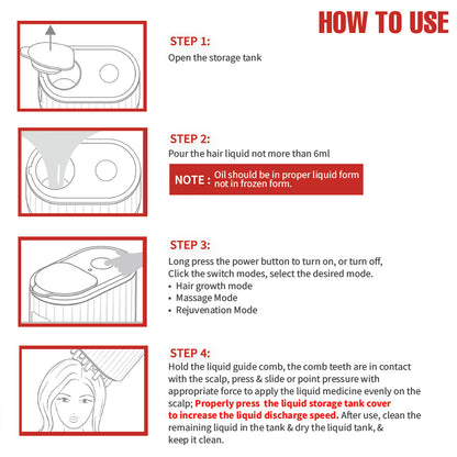 Feelflex™- Red Light Therapy Electric Scalp Massager & Hair Oil Applicator