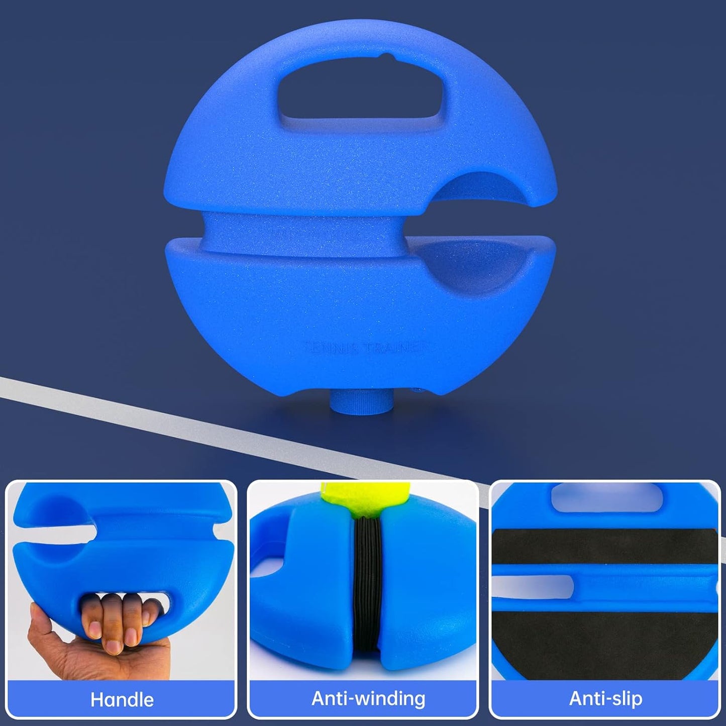 Feelflex™- Cricket / Tennis Trainer Rebound Ball Self-Practice - Multicolor